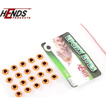Umělá nástraha HENDS EPOXY EYES - HOT ORANGE FLUO EE04 Balení: 20 ks, Průměr: 3,0 mm