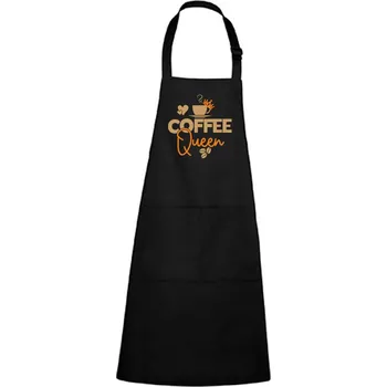 Kuchyňská zástěra DOBRÝ TRIKO Zástěra s potiskem Coffee queen Barva: Černá