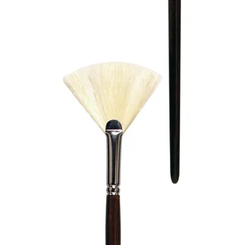 Umělecký štětec Štětec Lineo vějíř bělená štětina č.5 vhodný pro olejomalbu