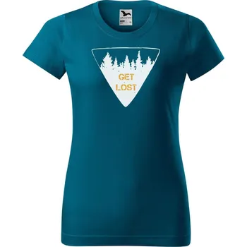 DOBRÝ TRIKO Dámské tričko s potiskem Get lost Barva: Petrolejová, Velikost: XL
