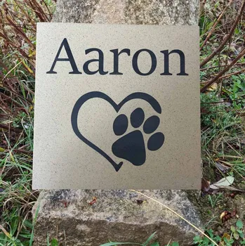 Smuteční dekorace Večnýklid.cz keramický náhrobek pro psa s vlastní fotkou