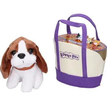 plyšák PLYŠOVÝ PEJSEK se zvukem a taškou