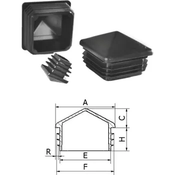 Příslušenství pro plot Plastová krytka se stříškou 50x50mm - různé barvy Barva: Šedá