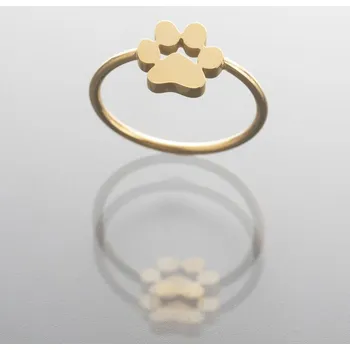 Šperk Prosperk Prstýnek tlapka zlatý Velikost prstenů: 8 (EU: 57-58)