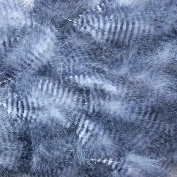 Umělá nástraha HENDS GRIZZLY MARABOU - bílá / černě pruhovaná GM301