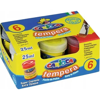Vodová barva Temperové barvy Carioca 6 ks x 25 ml
