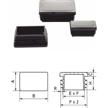 Příslušenství pro plot Plastová krytka 80x60mm - různé barvy Barva: Antracit