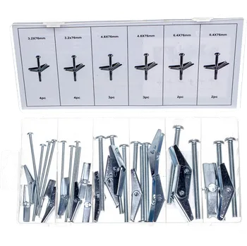 Hmoždinka Sklopná hmoždinka do dutin s pružinou 18 ks 32130