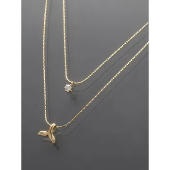 Řetízek Prosperk Dvojitý řetízek zirkon a ploutev