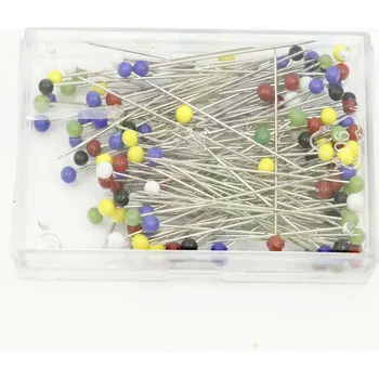 Špendlíky se skleněnou hlavou 0,5x35mm barevné