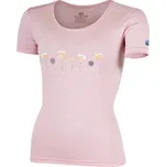 LASTING Dámské merino triko POPPY M RŮŽOVÁ