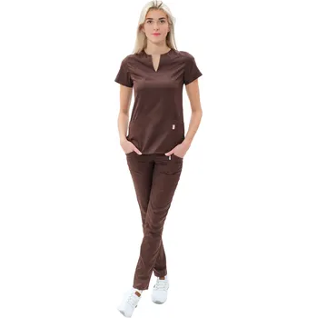 Perlička® Zdravotnická košile LILI SATTÉ Čokoláda Barva: Čokoláda, Velikost: 54