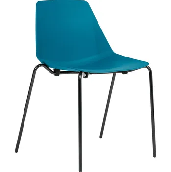 Jednací židle Konferenční židle Com – stohovatelná plastová s chromovým rámem