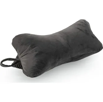 Polštář POLŠTÁŘ POD KRK NA CESTY ŠEDOČERNÝ SAMET