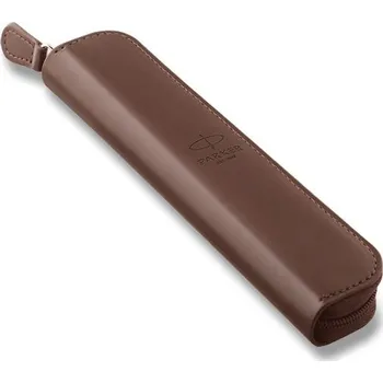Penál Parker pouzdro hnědé se zipem