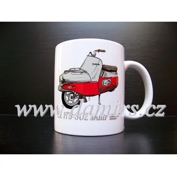 Hrnek s motivem ČZ 175-502 skůtr