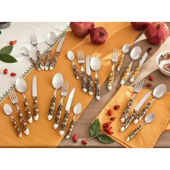 Příbor Sada 24 kusů nerezových příborů LE PRIMIZIE BRANDANI (barva - barevná, ovoce)