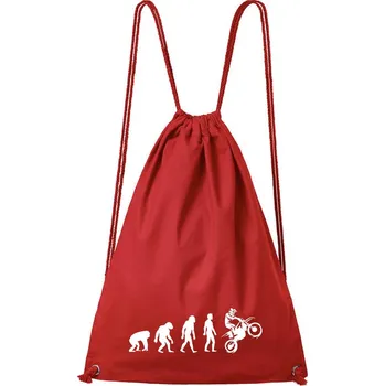 Městský batoh DOBRÝ TRIKO Bavlněný batoh Evoluce motorkáře Barva: Červená