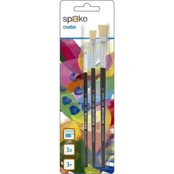 Umělecký štětec Sada štětinových štětců Spoko 3 ks č.4, 8, 12