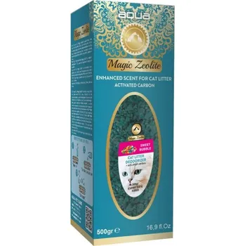 Toaleta pro kočku AQUA Magic Zeolite BUBBLE GUM - granulovaný deodorant pro kočičí WC, 500 g