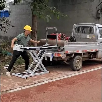 zvedací stůl Elektrický jednoduchý nůžková zvedací plošina pro manipulaci s materiálem.