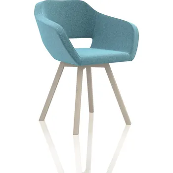 Jídelní židle Belen Wood – designové kancelářské křesílko s masivním dřevěným rámem