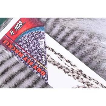 Umělá nástraha HENDS DRY FLY HACKLE - ČERNOBÍLÁ - DFH301 Velikost: M - hook 12-14