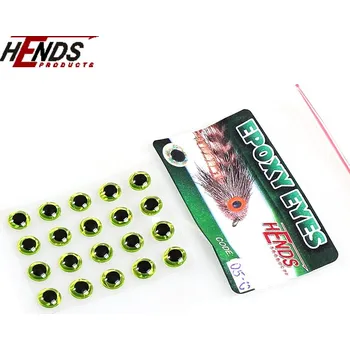 Umělá nástraha HENDS EPOXY EYES - ŽLUTÁ HOLOGRAFICKÁ EE05 Balení: 20 ks, Průměr: 7,0 mm