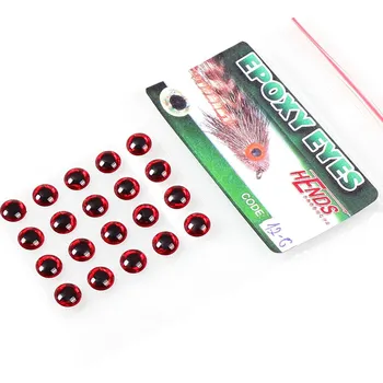 Umělá nástraha HENDS EPOXY EYES - ČERVENÁ HOLOGRAFICKÁ EE12 Balení: 20 ks, Průměr: 7,0 mm