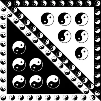 Souprava šperků MODABIKERU, Čtvercový textilní šátek s potiskem, Jing Jang SAT101JJ