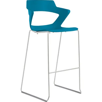 Jídelní židle Aoki PC Bar – stohovatelná barová židle s chromovaným rámem, 8 barev