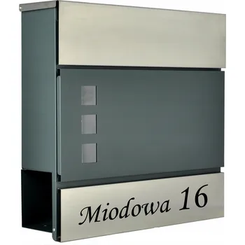 Poštovní schránka Poštovní schránka euroschránka, se schránkou na noviny Handmet šedá