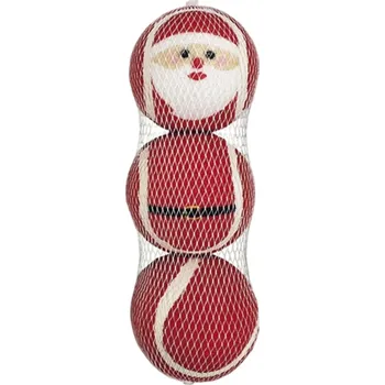 Hračka pro psa Nobby Vánoční tenisové míčky santa 3ks 6 cm