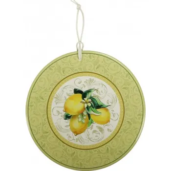 Kuchyňské prkénko Podložka pod hrnec Limoni I. 20cm BRANDANI (barva - bílá se vzory)