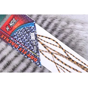 Umělá nástraha HENDS DRY FLY HACKLE - GRIZZLY MARCH BROWN DFH313 Velikost: L - hook 8-10