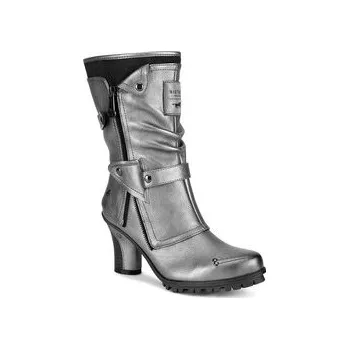 Dámské kozačky Kozačky Mustang 1141-606 Stříbrná 36