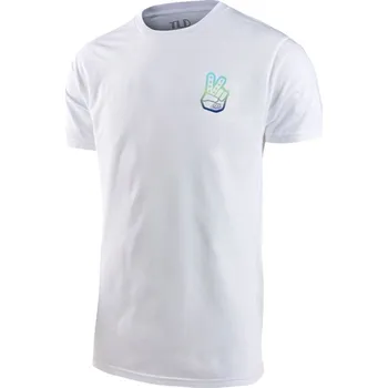 Oblečení a móda triko Troy Lee Designs Peace Out white/blue S
