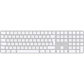 Klávesnice Apple Magic Keyboard Touch ID NumKey Bluetooth® klávesnice německá, QWERTZ, Macintosh bílá nabíjecí, čtečka otisků prstů