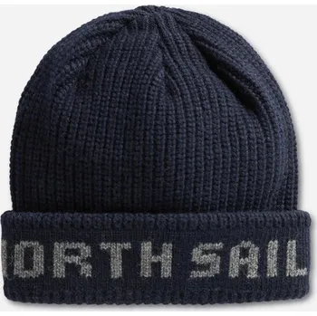 Čepice Pánské Čepice NORTH SAILS RECYCLED CASHMERE BLEND BEANIE W/GRAPHIC 623190-0802 – Tmavě modrá