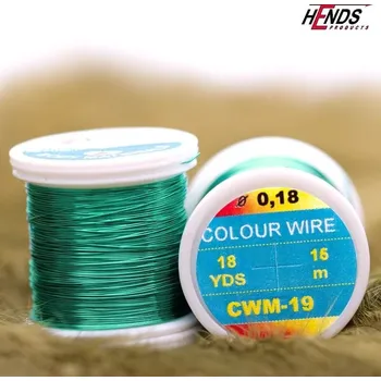Umělá nástraha HENDS COLOUR WIRE - SV. TYRKYSOVĚ MODRÁ CW..19 Průměr: 0,18 mm