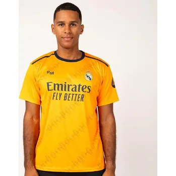 REAL MADRID Dres Real Madrid na venkovní zápasy 24/25 - Pánská S ORANŽOVÁ|ČERNÁ