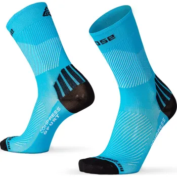 Moose Kompresní cyklistické ponožky Compress SPURT Barva: Tyrkysová, Velikost: M