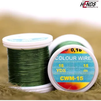 Umělá nástraha HENDS COLOUR WIRE - OLIVOVÁ CW..15 Průměr: 0,18 mm