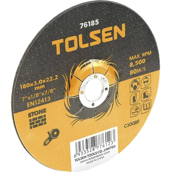 Řezný kotouč TOLSEN Řezný kotouč na kámen 180 × 3 × 22 mm 76185