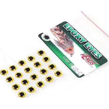 Umělá nástraha HENDS EPOXY EYES - GOLD HOLOGRAPHIC EE02 Balení: 20 ks, Průměr: 8,0 mm