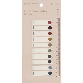 Doplněk ke knize CuteArt Samolepicí transparentní záložky - Vintage Note Dot