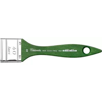 Umělecký štětec Štětec Tintoretto plochý bílá syntetika č.40