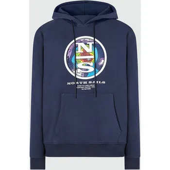 Pánská mikina Pánská Mikina NORTH SAILS HOODIE SWEATSHIRT W/GRAPHIC 691048-0802 – Tmavě modrá M
