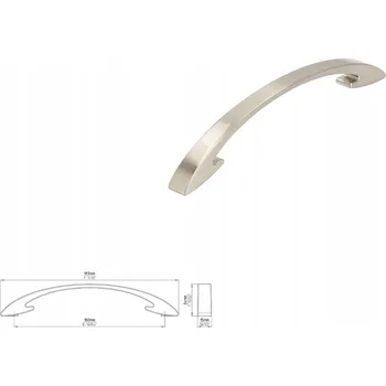 Nábytkové kování Nábytková úchytka SIRO 2502-189ZN21 vzhled nerezové oceli