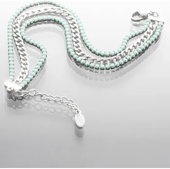 Náramek Prosperk Náramek třívrstvý tyrkysový